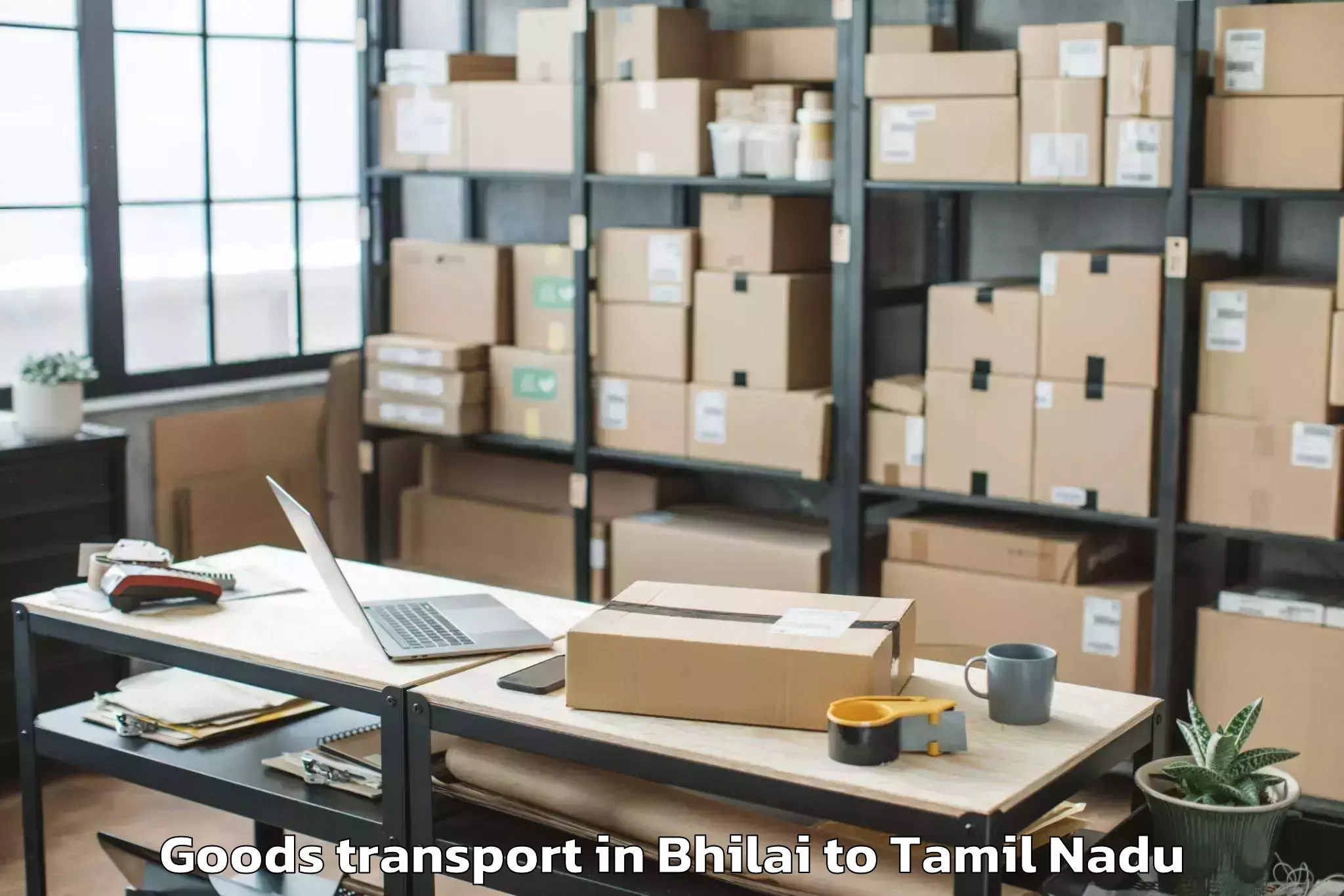 Easy Bhilai to Manamelkudi Goods Transport Booking